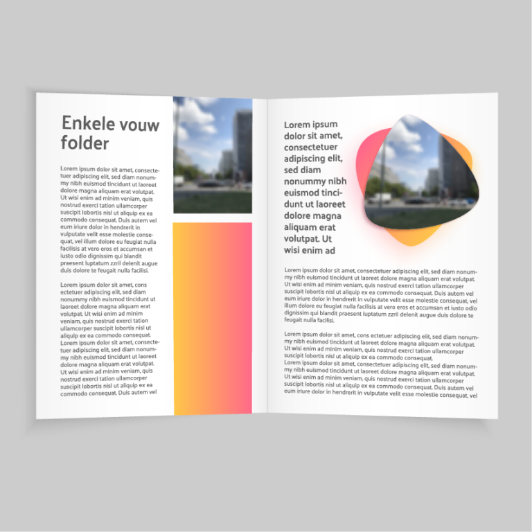Folder enkele vouw promotioneel drukwerk