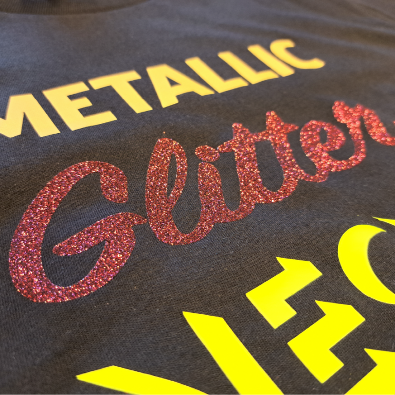 Flexfolie textielbedrukking, metallic, glitter, neon