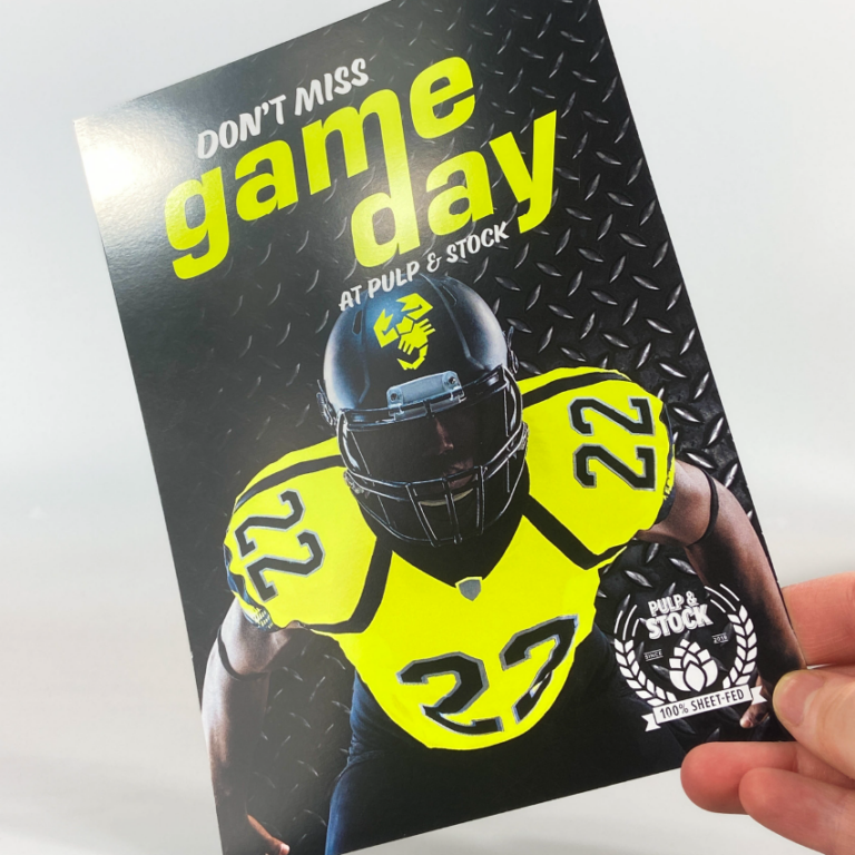 Flyers met neon geel print