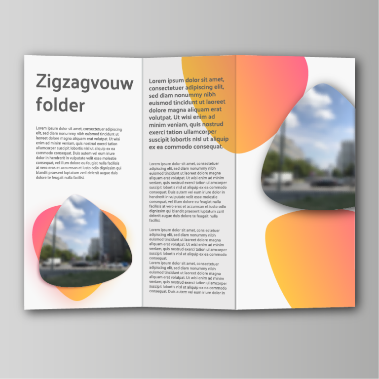 Folder zigzag, promotioneel drukwerk