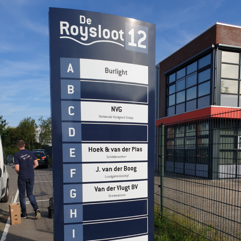 Buiten bewegwijzering, reclameborden