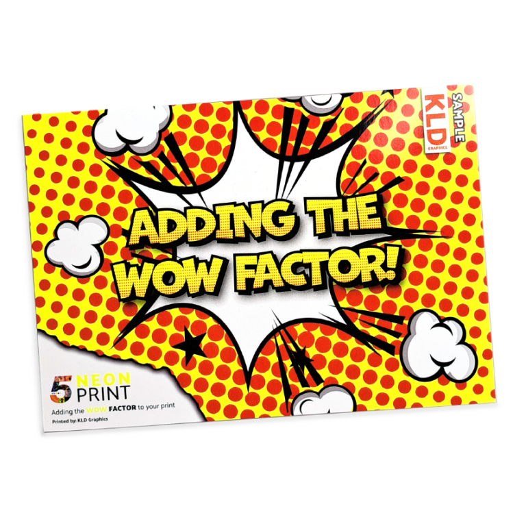 Flyer met Neon Yellow, Neon print drukwerk