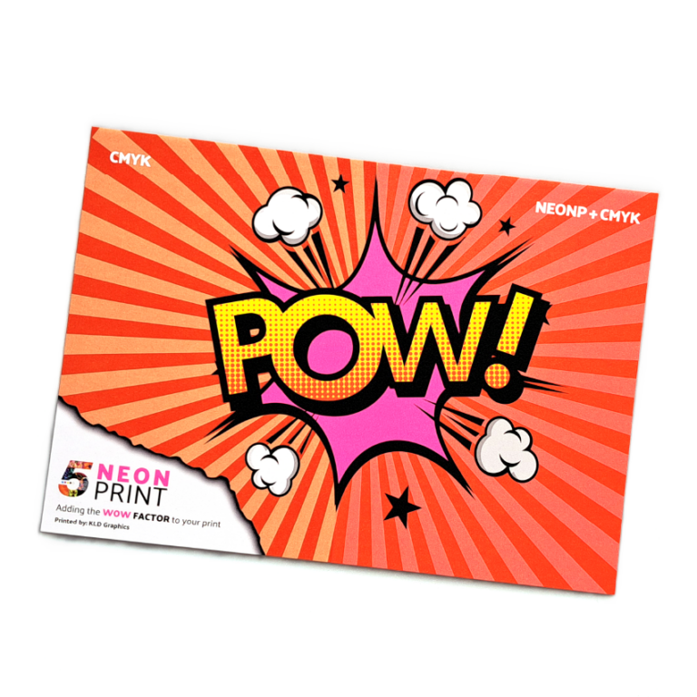 Flyer met Neon Pink, Neon print drukwerk