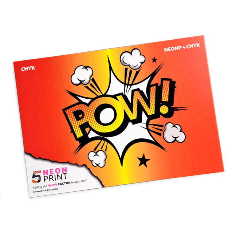 Flyer met Neon Pink, Neon print drukwerk