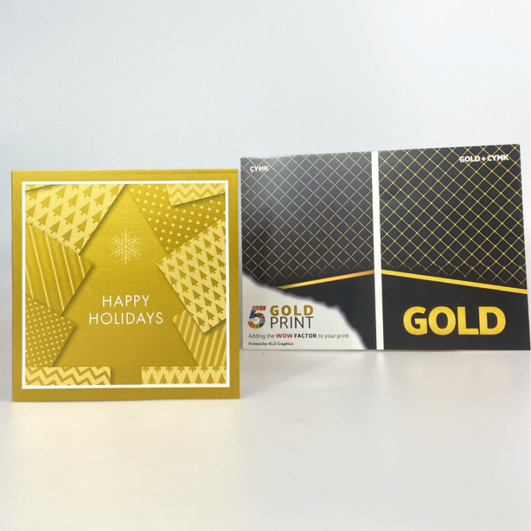Flyers met metallic goud, drukwerk met metallic print